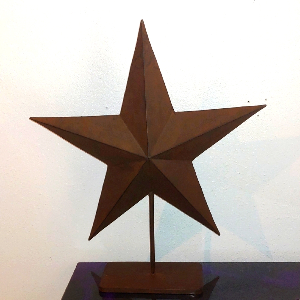 Rare Yankee Candle Large 24" Tall 3D Rustic Brown Metal Star